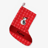 Persoonlijke benaming rode kerstbomen kleine kerstsok (Voorkant (Hangend))