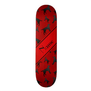 Persoonlijke benaming rode labrador Retriever hond Skateboard