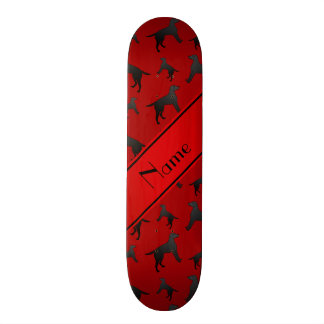 Persoonlijke benaming rode labrador Retriever hond Skateboard