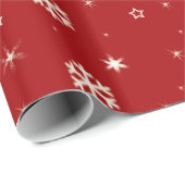 Persoonlijke benaming rode sneeuwvlok walrus cadeaupapier (Rol Hoek)