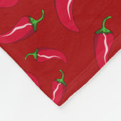Persoonlijke benaming rode Spaanse peper Fleece Deken (Hoek)