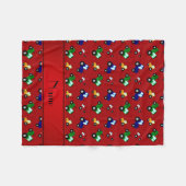 Persoonlijke benaming rode tractoren fleece deken (Voorkant (Horizontaal))