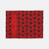 Persoonlijke benaming rood skipatroon fleece deken (Voorkant (Horizontaal))