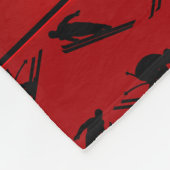 Persoonlijke benaming rood skipatroon fleece deken (Hoek)