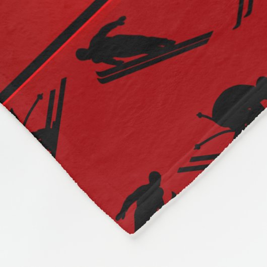 Persoonlijke benaming rood skipatroon fleece deken (Hoek)