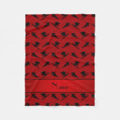 Persoonlijke benaming rood skipatroon fleece deken (Voorkant)