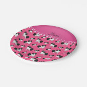 Persoonlijke benaming roze Papillon-honden Papieren Bordje (Gekanteld)