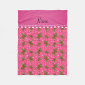 Persoonlijke benaming roze snowflakes fleece deken (Voorkant)