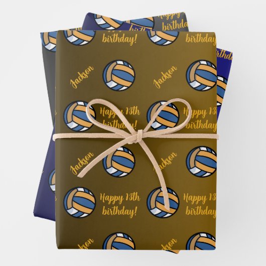 Persoonlijke benaming Sentiment Sport Theme Volley Inpakpapier Vel (In situ)