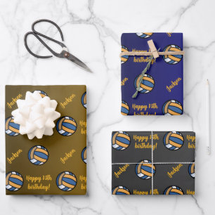 Persoonlijke benaming Sentiment Sport Theme Volley Inpakpapier Vel