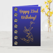 Persoonlijke benaming Sentiment Sport Theme Volley Kaart (Gele Bloem)