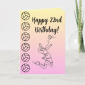 Persoonlijke benaming Sentiment Sport Theme Volley Kaart (Voorkant)