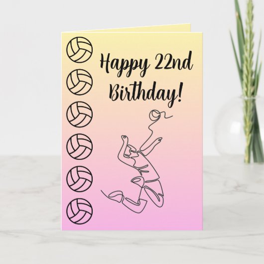 Persoonlijke benaming Sentiment Sport Theme Volley Kaart (Voorkant)