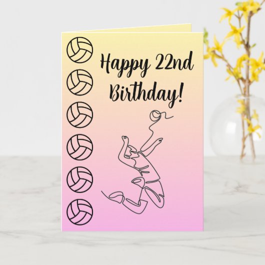 Persoonlijke benaming Sentiment Sport Theme Volley Kaart (Gele Bloem)