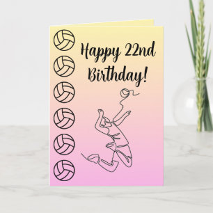 Persoonlijke benaming Sentiment Sport Theme Volley Kaart