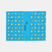Persoonlijke benaming sky blue rubbereend patroon fleece deken (Voorkant (Horizontaal))