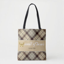 Persoonlijke benaming Tartan Maid of Honor Bridesm