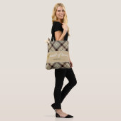 Persoonlijke benaming Tartan Maid of Honor Bridesm Tote Bag (Op model)