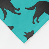 Persoonlijke benaming turquoise belgian sheepdog fleece deken (Hoek)