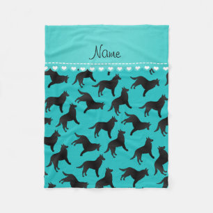 Persoonlijke benaming turquoise belgian sheepdog fleece deken