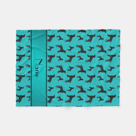 Persoonlijke benaming turquoise field spaniel dogs fleece deken (Voorkant (Horizontaal))