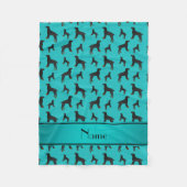 Persoonlijke benaming turquoise field spaniel dogs fleece deken (Voorkant)