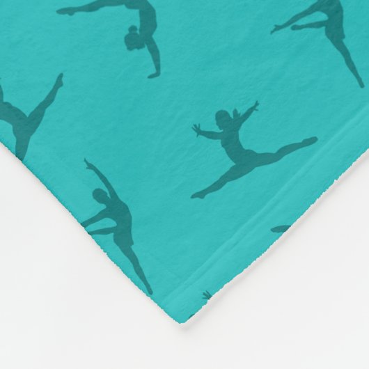 Persoonlijke benaming turquoise gymnastiek roze bo fleece deken (Hoek)