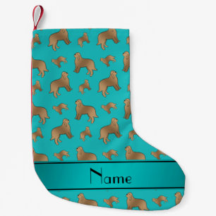 Persoonlijke benaming turquoise Otterhound dogs Kleine Kerstsok