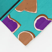 Persoonlijke benaming turquoise peanut butter jell fleece deken (Hoek)