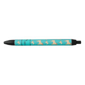 Persoonlijke benaming turquoise Pug dogs Zwarte Inkt Pen (Voorkant)