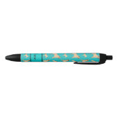 Persoonlijke benaming turquoise Pug dogs Zwarte Inkt Pen (Bodem)