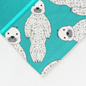 Persoonlijke benaming "turquoise spotted seal" fleece deken (Hoek)