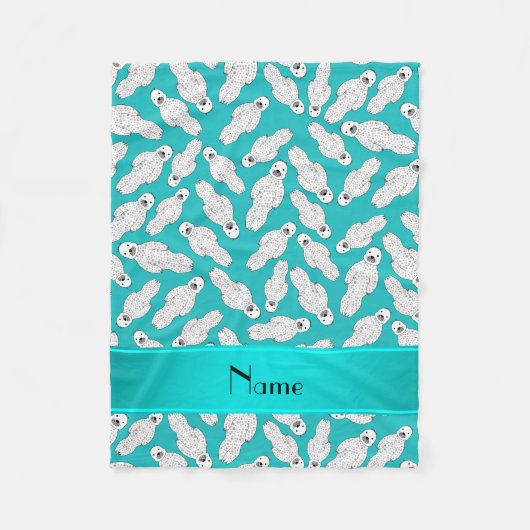 Persoonlijke benaming "turquoise spotted seal" fleece deken (Voorkant)