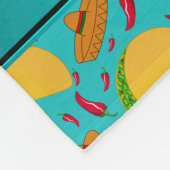 Persoonlijke benaming turquoise tacos sombreros ch fleece deken (Hoek)