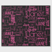 Persoonlijke benaming Typografie Cadeaupapier (Vlak)
