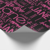 Persoonlijke benaming Typografie Cadeaupapier (Hoek)