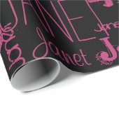 Persoonlijke benaming Typografie Cadeaupapier (Rol Hoek)