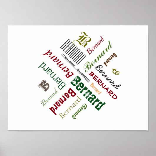 Persoonlijke benaming Typografisch Collage Poster (Voorkant)