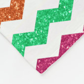 Persoonlijke benaming unicorn glitter rainbow chev fleece deken (Hoek)