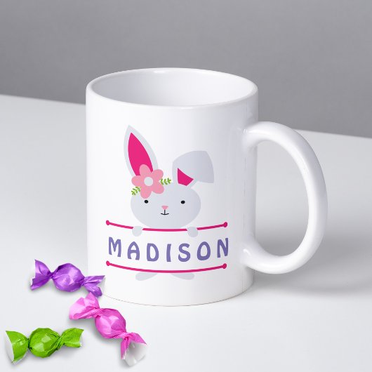 Persoonlijke benaming van Cute Girly Easter Bunny Koffiemok