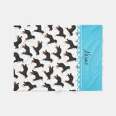 Persoonlijke benaming white Bernese Mountain dogs Fleece Deken (Voorkant (Horizontaal))