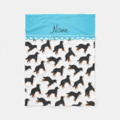 Persoonlijke benaming white Bernese Mountain dogs Fleece Deken (Voorkant)