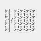 Persoonlijke benaming white Giant Schnauzer dogs Fleece Deken (Voorkant (Horizontaal))