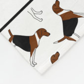 Persoonlijke benaming witte amerikaanse hond fleece deken (Hoek)