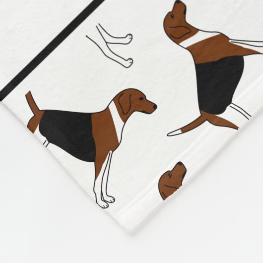 Persoonlijke benaming witte amerikaanse hond fleece deken (Hoek)