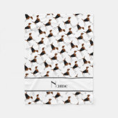 Persoonlijke benaming witte amerikaanse hond fleece deken (Voorkant)