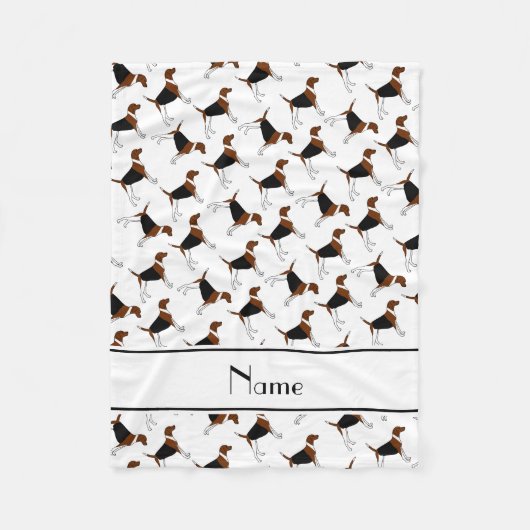 Persoonlijke benaming witte amerikaanse hond fleece deken (Voorkant)