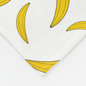 Persoonlijke benaming witte bananen fleece deken (Hoek)