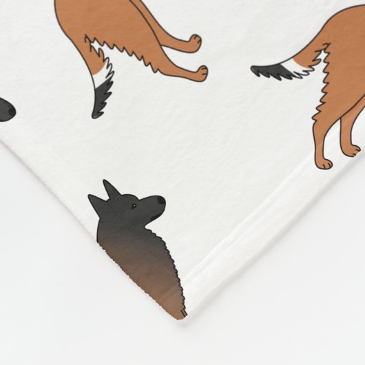 Persoonlijke benaming witte belgische tervuren hon fleece deken (Hoek)