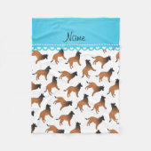 Persoonlijke benaming witte belgische tervuren hon fleece deken (Voorkant)